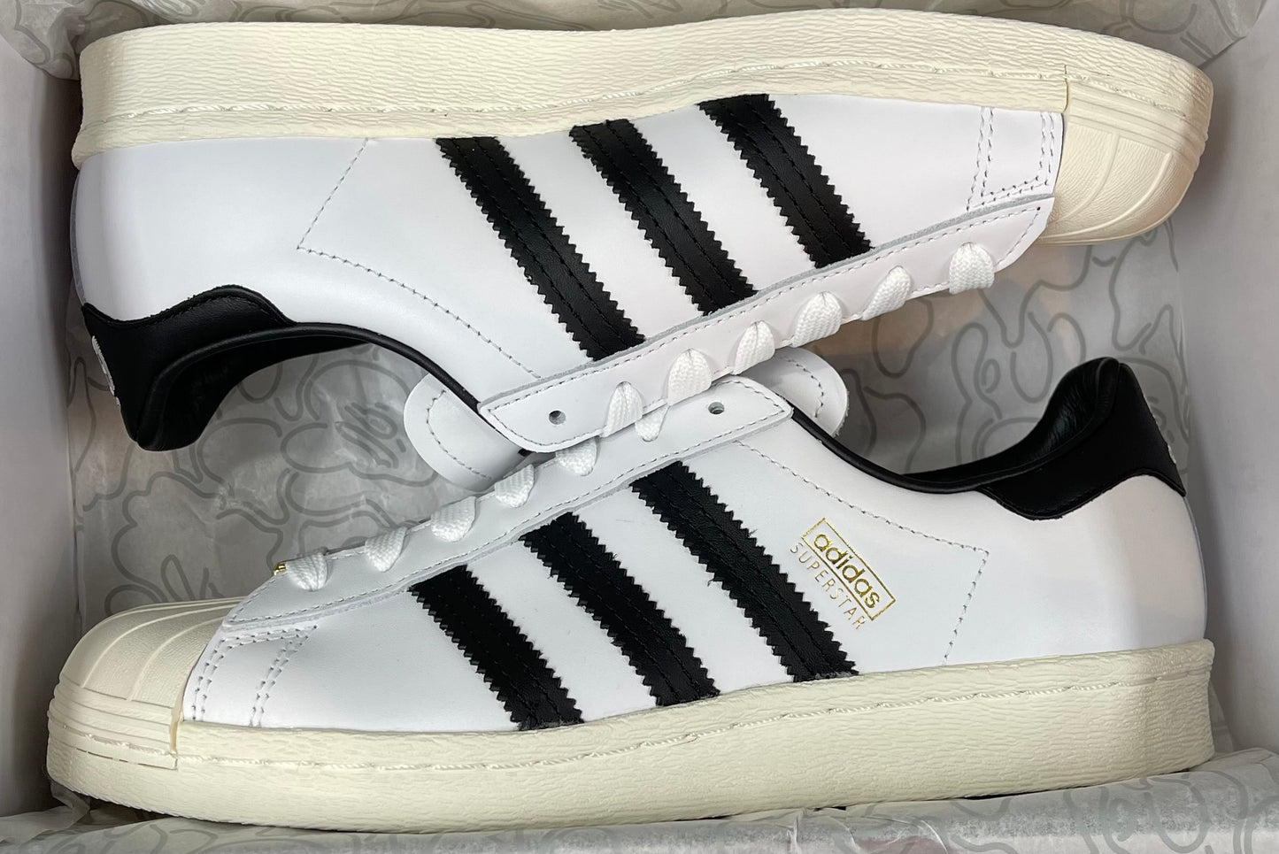 Adidas Superstar 80’s X Bathing Ape “Black & Off White”