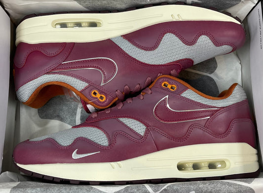 Nike Air Max 1 X Patta Waves “Rush Maroon” (Special Box With Bracelet)