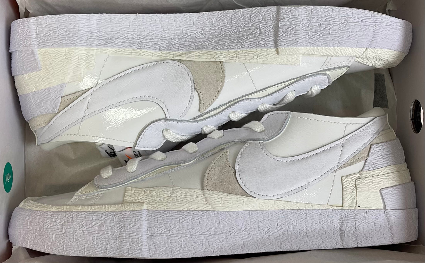 Nike X Sacai Blazer Low “White Patent Leather”