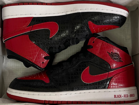 Air Jordan 1 Mid "Bred Text"